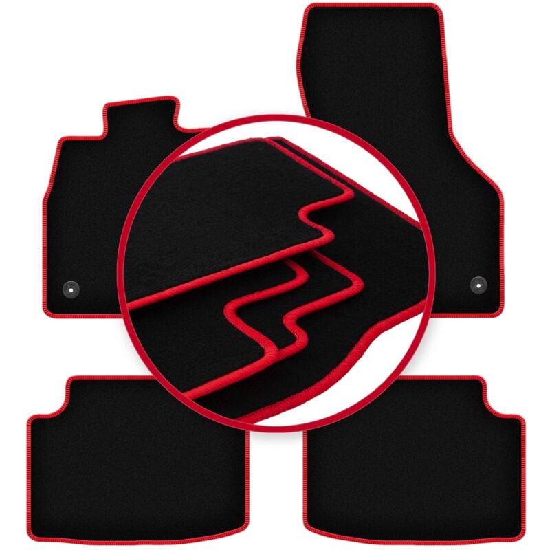 foto del prodotto tappetini auto carlux red per skoda octavia iii liftback, berlina, variante, station wagon 2012 2020 