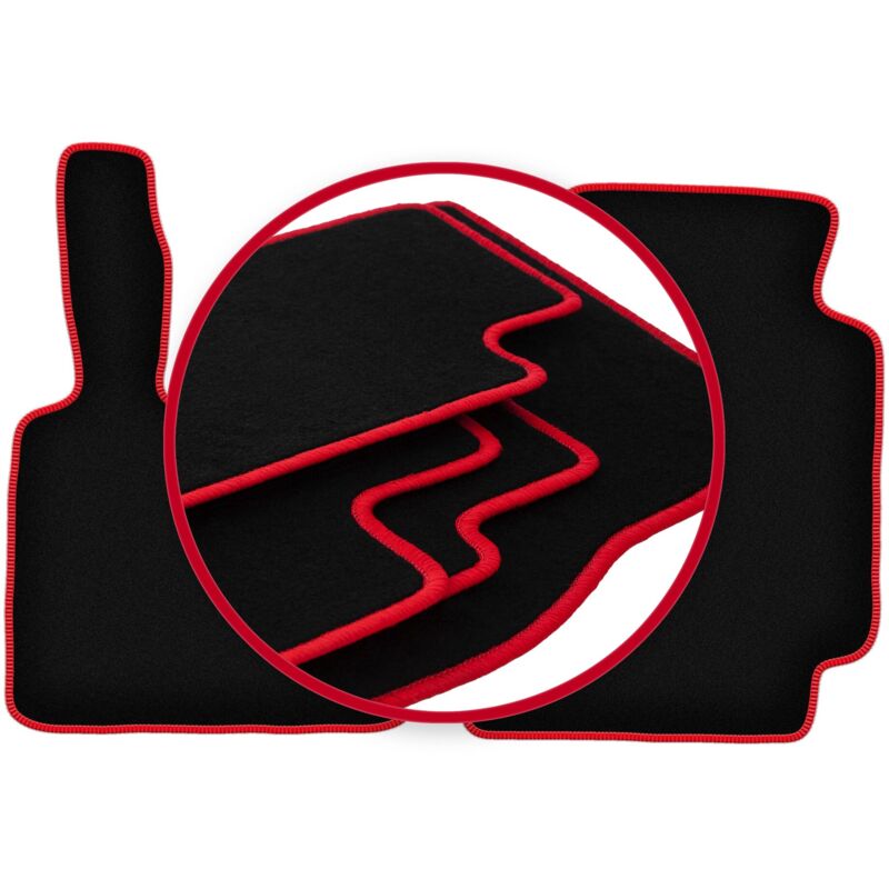 foto del prodotto tappetini auto carlux red per smart fortwo i hatchback 1998 2007 