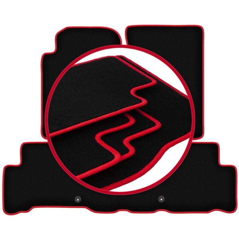 foto del prodotto tappetini auto carlux red per ssangyong rexton iii suv 2013 