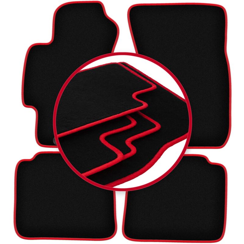 foto del prodotto tappetini auto carlux red per subaru impreza iii gh hatchback, station wagon, wrx 2007 2013 