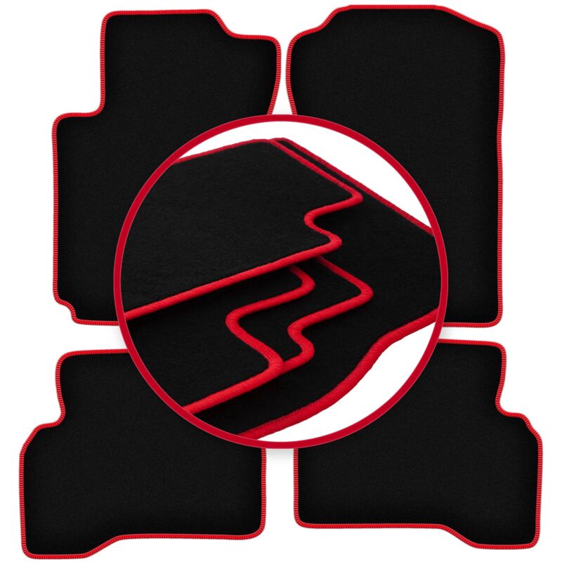 foto del prodotto tappetini auto carlux red per suzuki grand vitara ii 3 porte 2005 2014 