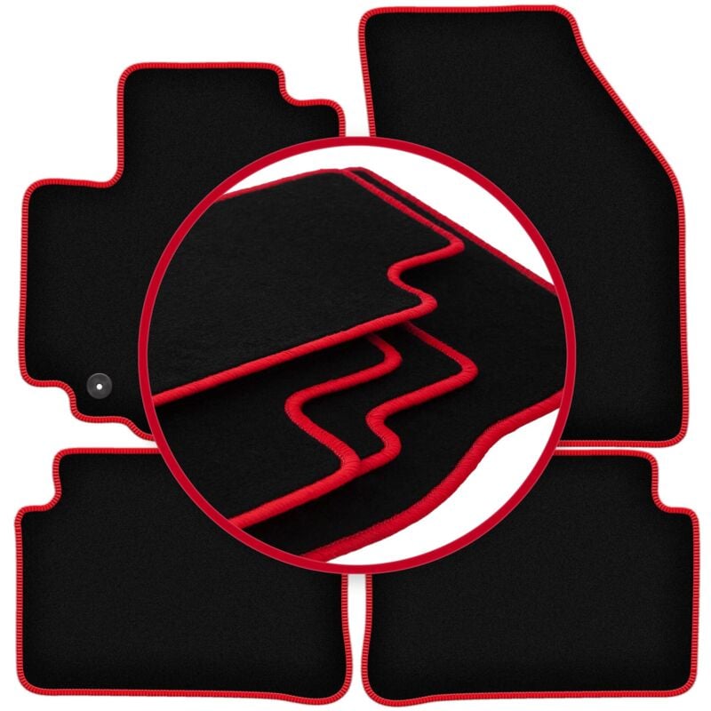 foto del prodotto tappetini auto carlux red per suzuki splash hatchback 2008 2014 