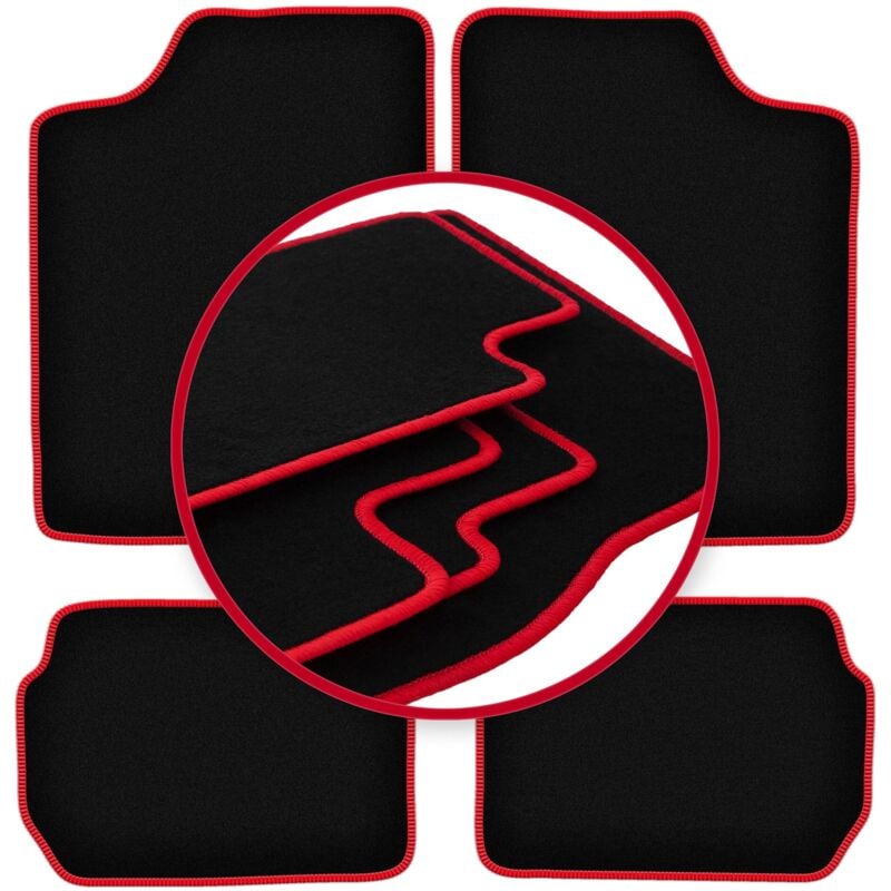 foto del prodotto tappetini auto carlux red per suzuki swift ii hatchback, berlina 1988 2004 