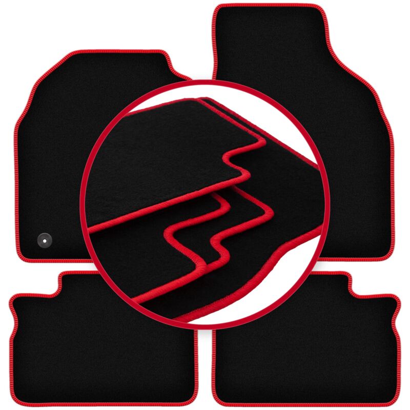 foto del prodotto tappetini auto carlux red per suzuki wagon r hatchback 1998 2010 