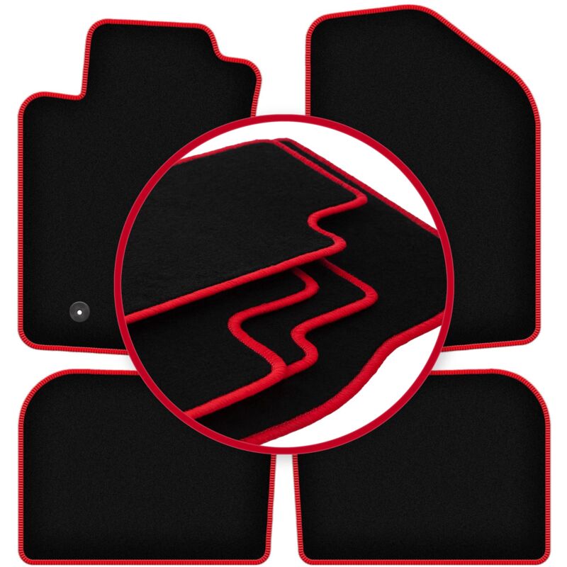 foto del prodotto tappetini auto carlux red per toyota avensis ii t25 station wagon, liftback, berlina 2003 2009 