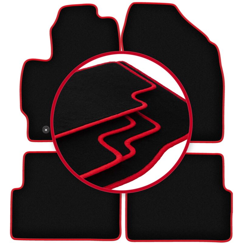 foto del prodotto tappetini auto carlux red per toyota corolla e14 e15 berlina 2007 2012 