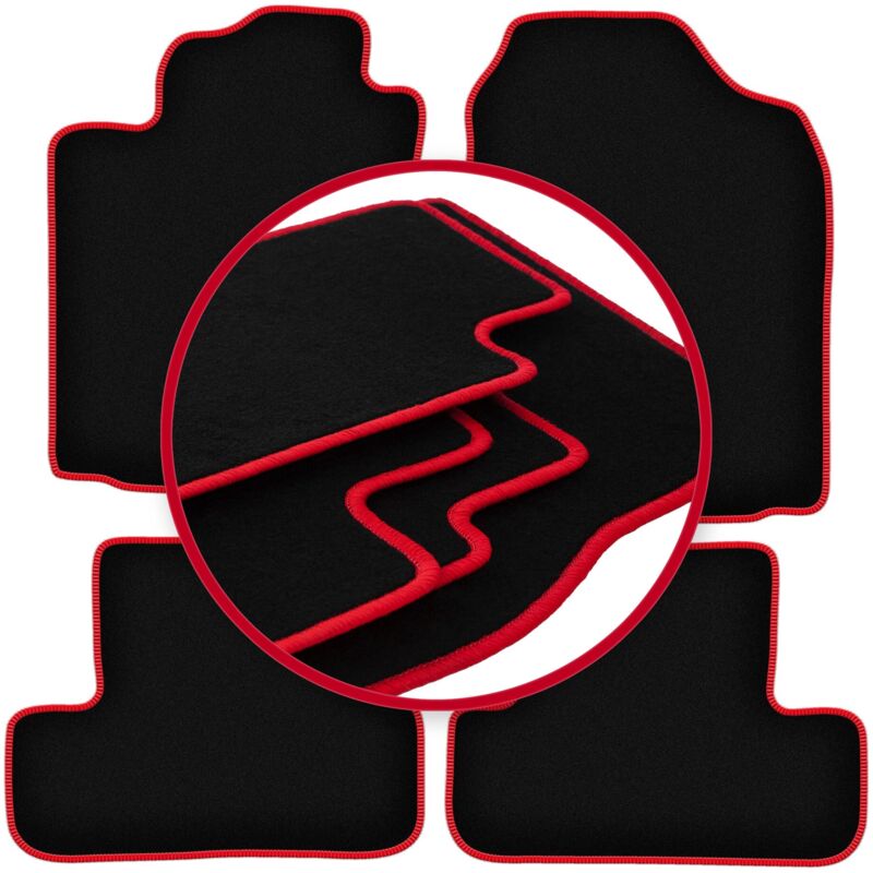 foto del prodotto tappetini auto carlux red per toyota corolla verso i minivan 2001 2004 