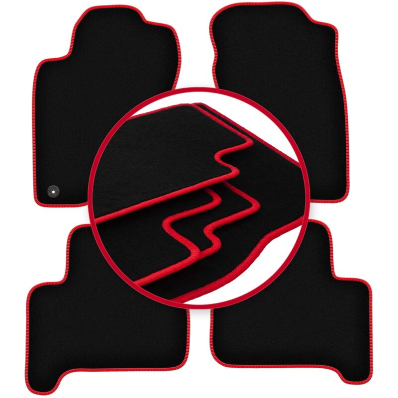 foto del prodotto tappetini auto carlux red per toyota land cruiser j120 5 porte 2002 2009 