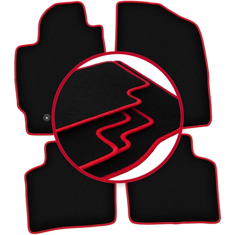 foto del prodotto tappetini auto carlux red per toyota prius ii hatchback 2003 2010 
