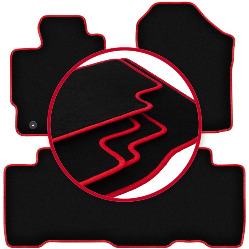 foto del prodotto tappetini auto carlux red per toyota verso s minivan 2010 2015 