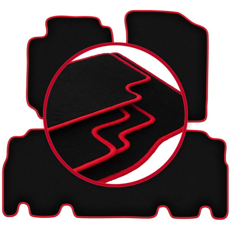 foto del prodotto tappetini auto carlux red per toyota yaris verso minivan 1999 2005 