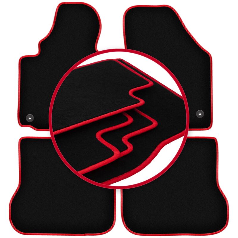 foto del prodotto tappetini auto carlux red per volkswagen caddy 2k minivan 2004 2010 
