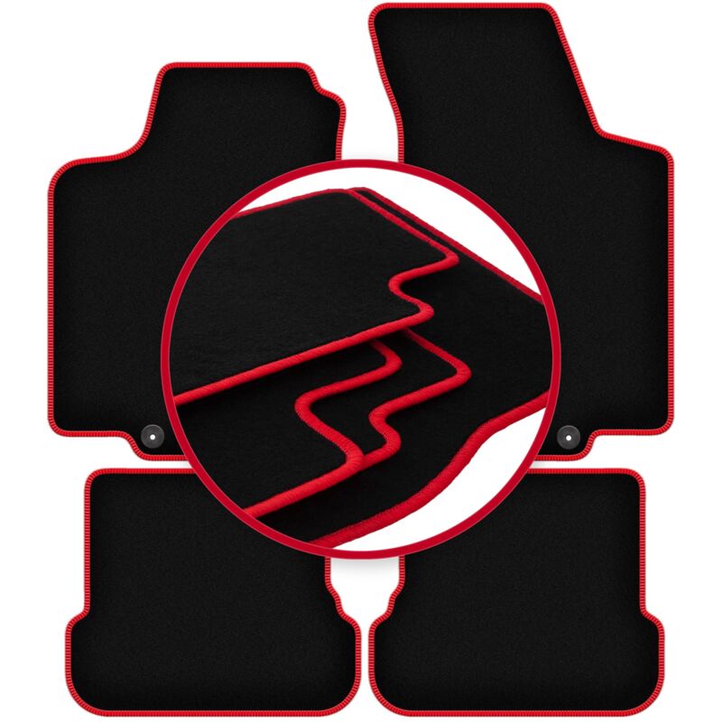 foto del prodotto tappetini auto carlux red per volkswagen golf iv cabrio 1998 2002 
