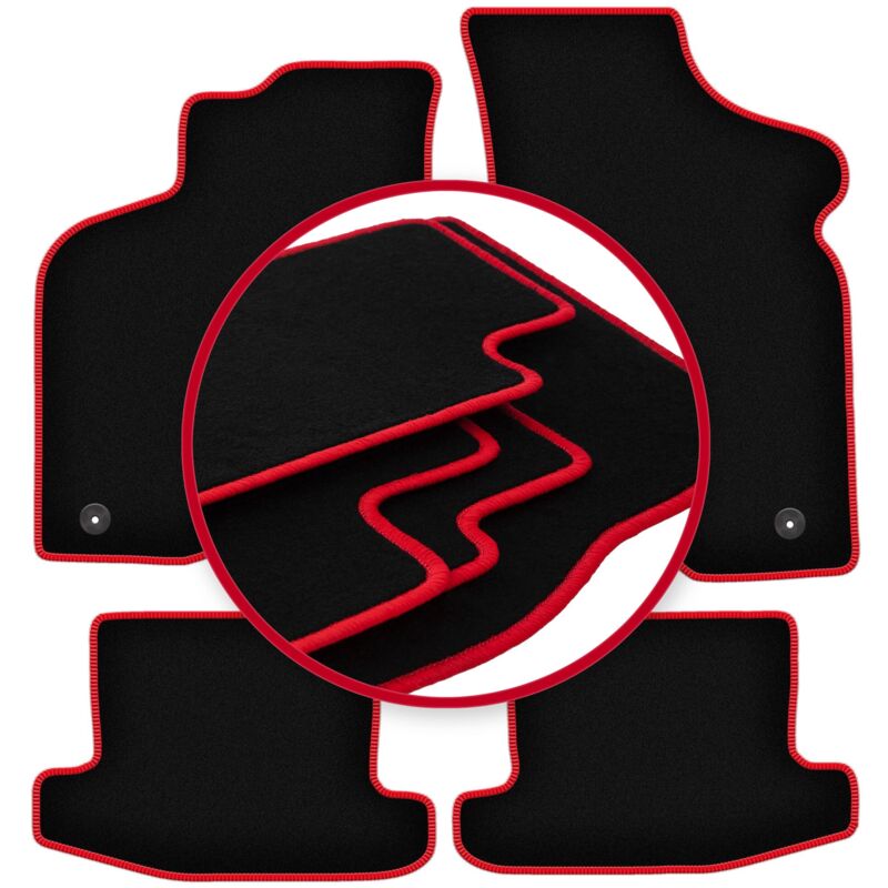 foto del prodotto tappetini auto carlux red per volkswagen lupo hatchback 1997 2005 