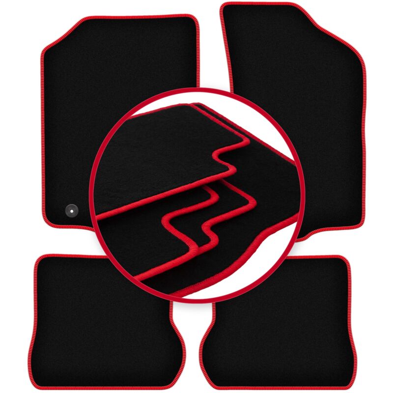 foto del prodotto tappetini auto carlux red per volkswagen scirocco ii coup 1981 1992 
