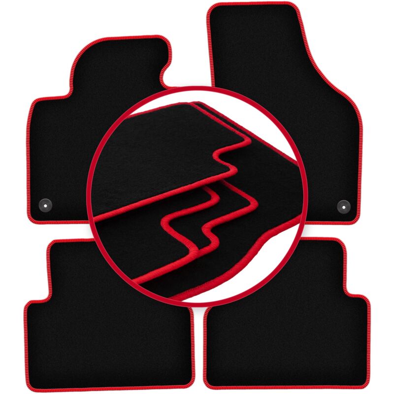 foto del prodotto tappetini auto carlux red per volkswagen tiguan i monovolume 2007 2015 