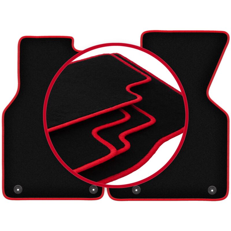 foto del prodotto tappetini auto carlux red per volkswagen transporter t4 multivan furgone per consegne 1993 2001 