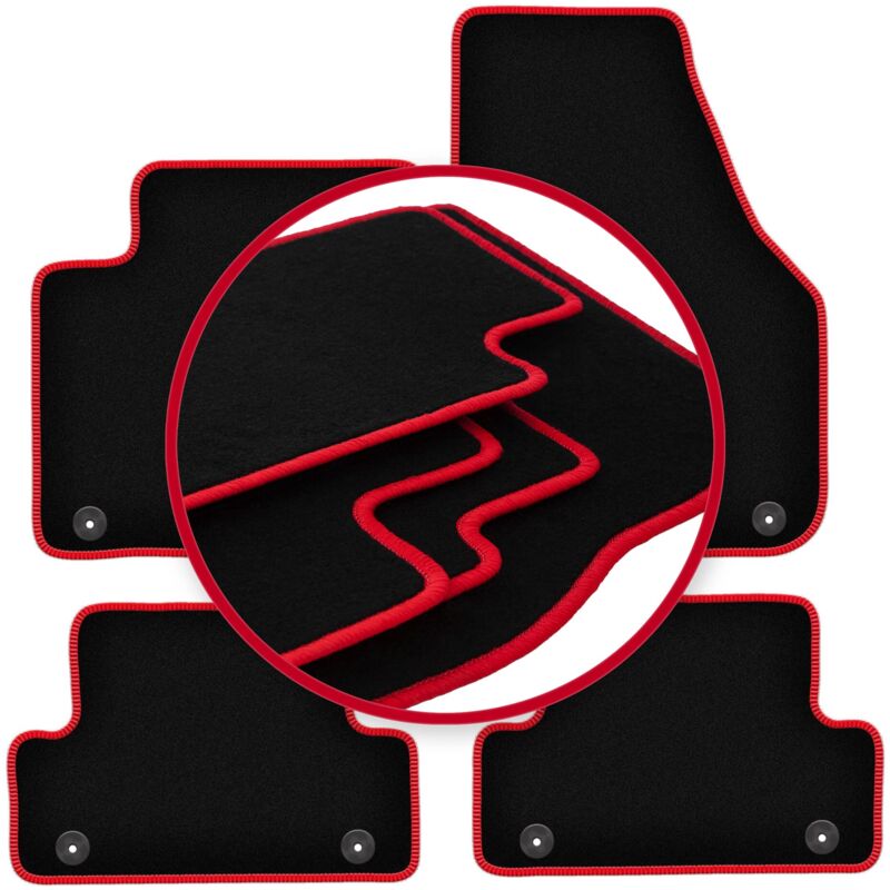 foto del prodotto tappetini auto carlux red per volvo v40 ii station wagon, cross country 2012 