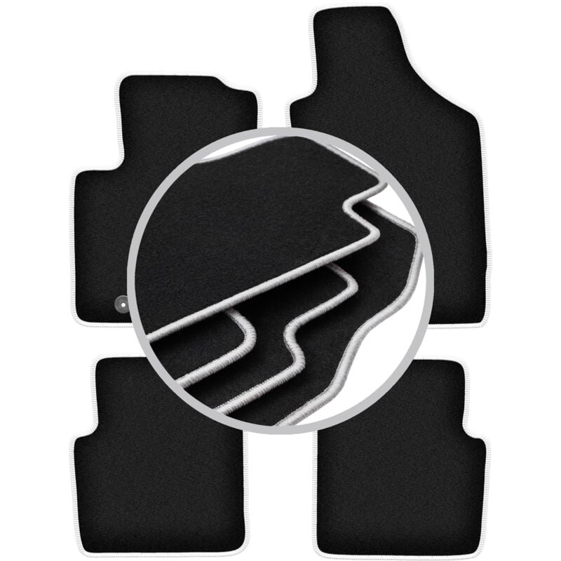 foto del prodotto tappetini auto carlux-silver per: fiat 500 cabrio, hatchback (2007-2013)