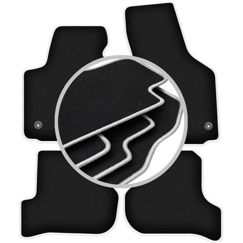 foto del prodotto tappetini auto carlux silver per seat leon ii hatchback 2005 2012 
