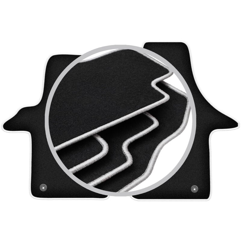 foto del prodotto tappetini auto carlux silver per volkswagen transporter t5 furgone per consegne 2003 2015 