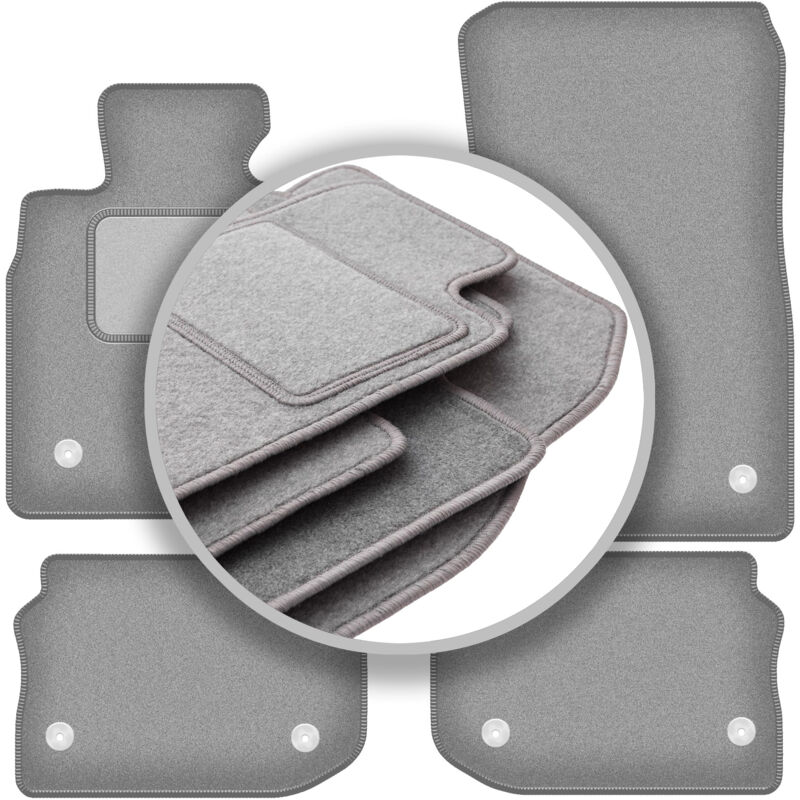 foto del prodotto tappetini auto grigi per bmw 5 f11 station wagon touring velcro 2010 2013 