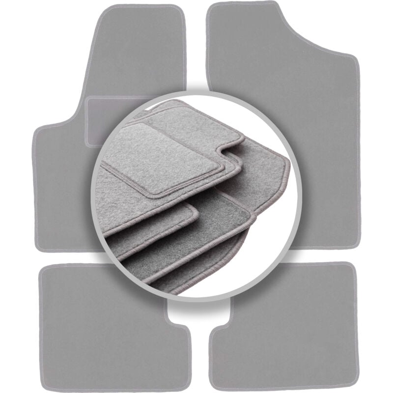 foto del prodotto tappetini auto grigi per fiat seicento hatchback 1998 2010 