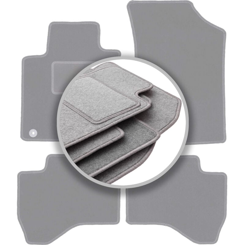 foto del prodotto tappetini auto grigio cenere per citroen c1 i hatchback 2005 2014 