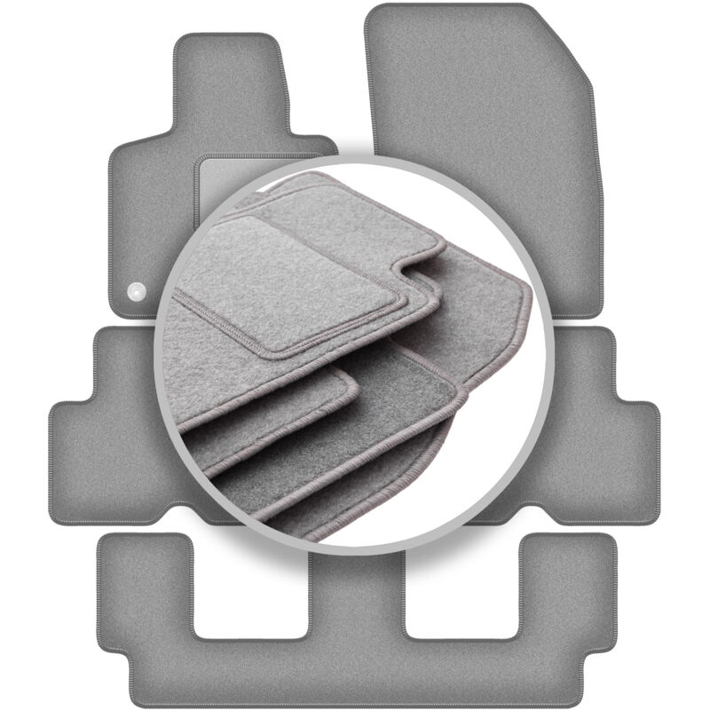 foto del prodotto tappetini auto grigio cenere per citroen c4 grand spacetourer 7 posti 2013 2021 