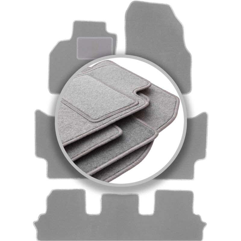 foto del prodotto tappetini auto grigio cenere per renault grand scenic iii 7 posti 2009 2015 