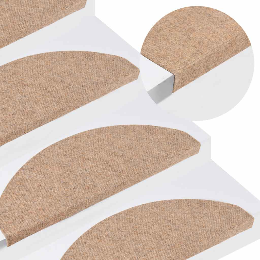 foto del prodotto tappetini autoadesivi per scale 20 pz beige 65x22,5x3,5 cm