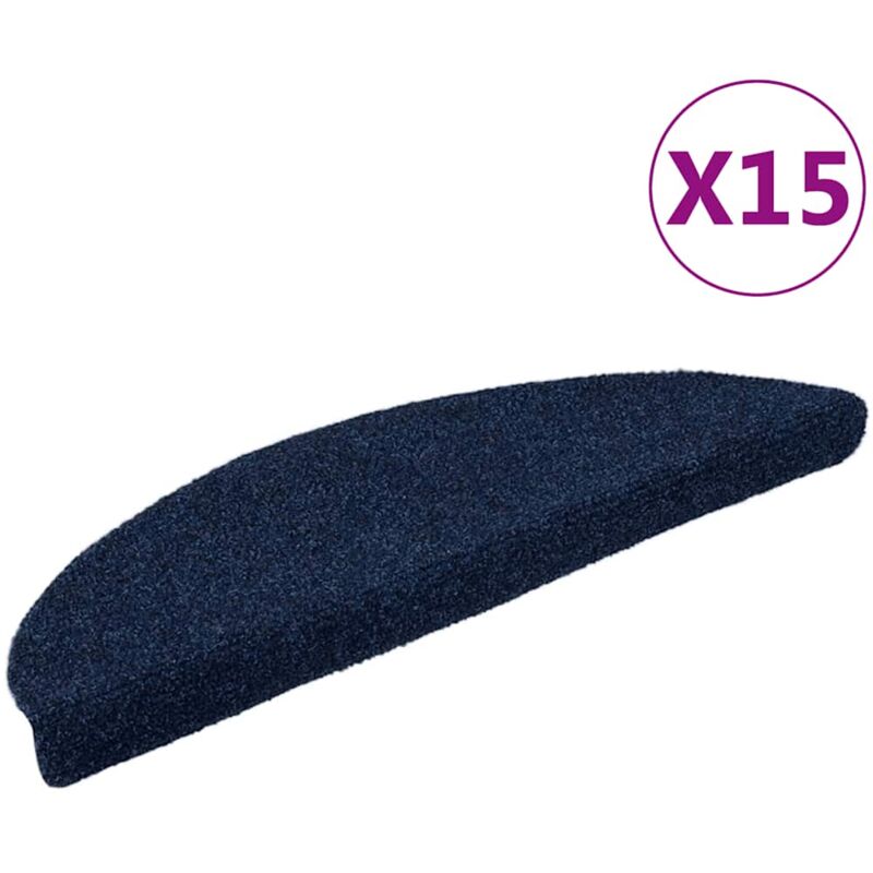 foto del prodotto tappetini autoadesivi scale 15 pz tappetini per scale agugliati vari colori colore blu marino