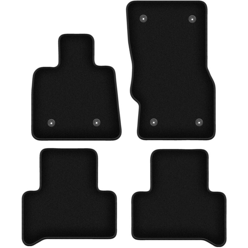 foto del prodotto tappetini basic in velluto nero per alfa romeo stelvio 2x4 2wd suv 2016 