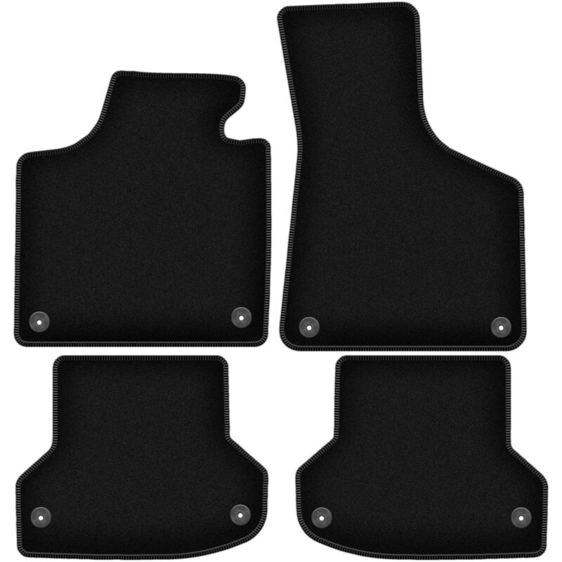 foto del prodotto tappetini basic in velluto nero per audi a3 8p hatchback, sportback, cabrio 2003 2011 