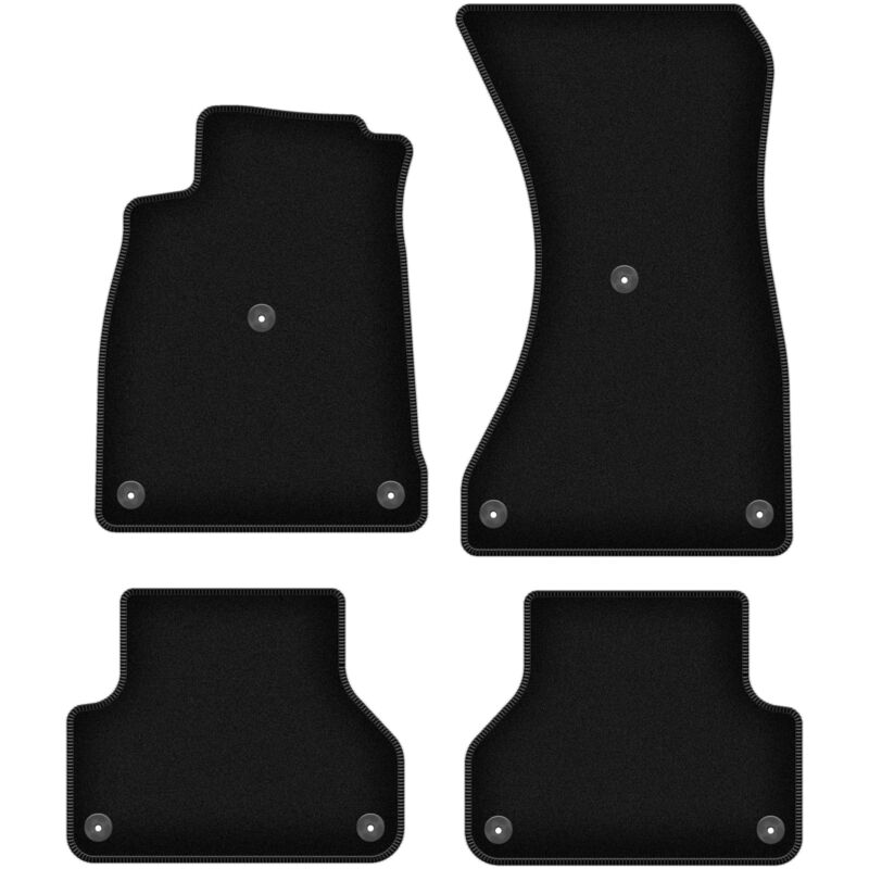 foto del prodotto tappetini basic in velluto nero per audi a4 b9 sportback, berlina, station wagon, avant, allroad 2015 