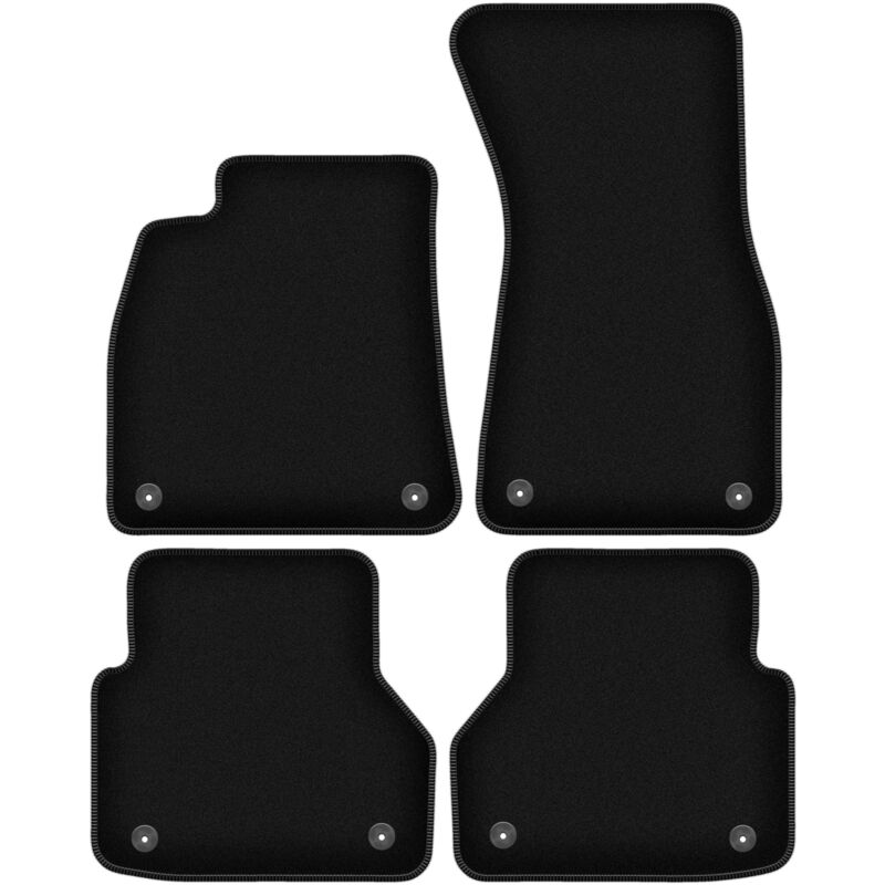 foto del prodotto tappetini basic in velluto nero per audi a6 c8 avant, station wagon, berlina 2018 