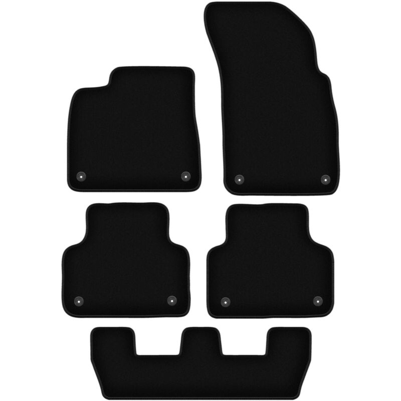 foto del prodotto tappetini basic in velluto nero per audi q7 ii 7 posti 2017 