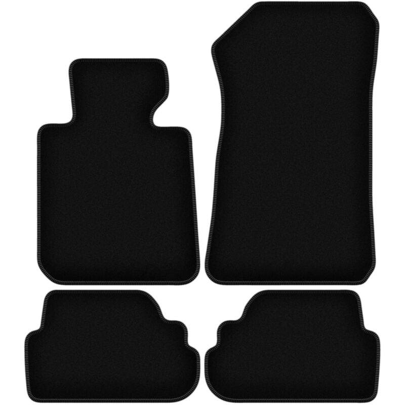 foto del prodotto tappetini basic in velluto nero per bmw 1 e81 hatchback 2007 2012 