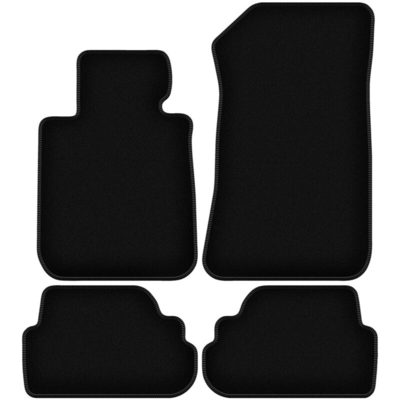 foto del prodotto tappetini basic in velluto nero per bmw 1 e88 decappottabile 2004 2011 