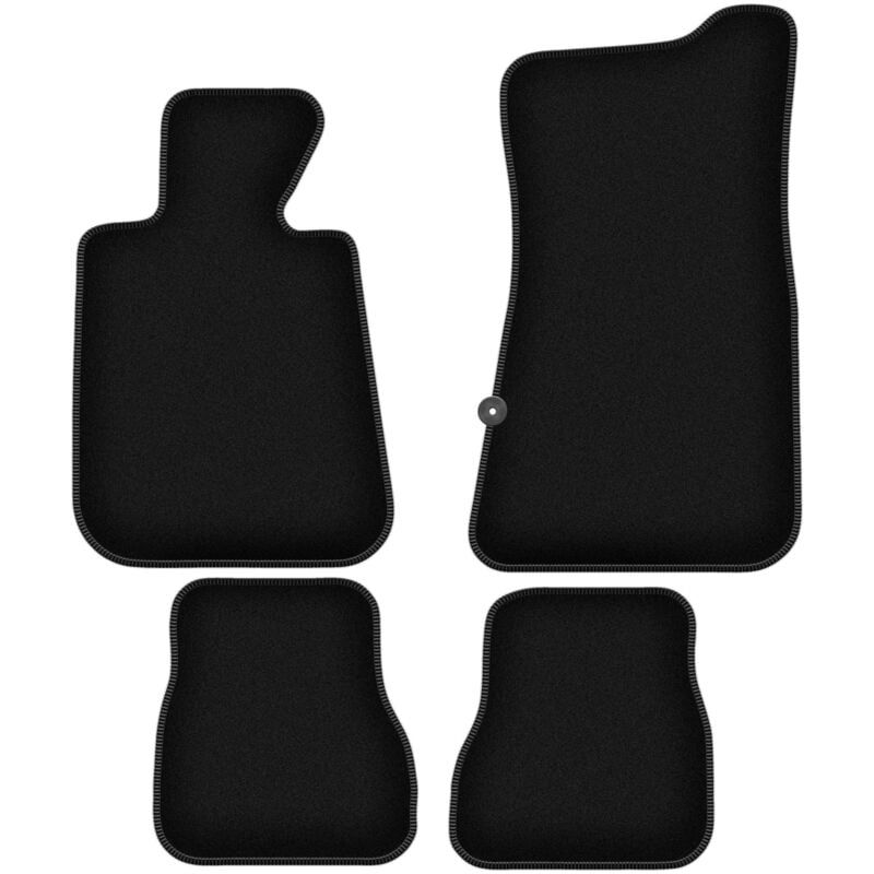 foto del prodotto tappetini basic in velluto nero per bmw 3 e30 decappottabile 1986 1993 