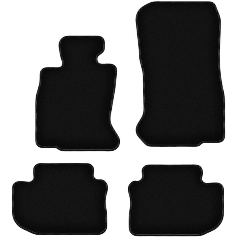 foto del prodotto tappetini basic in velluto nero per bmw 6 f06 gran coupe 2012 2019 