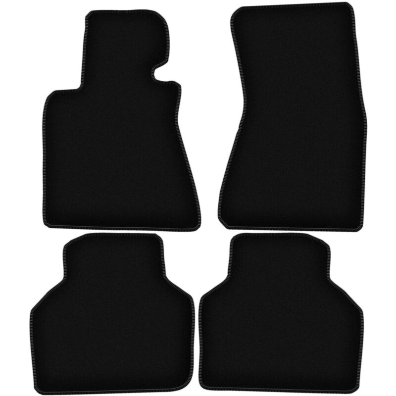 foto del prodotto tappetini basic in velluto nero per bmw 7 e66 berlina lunga 2001 2008 