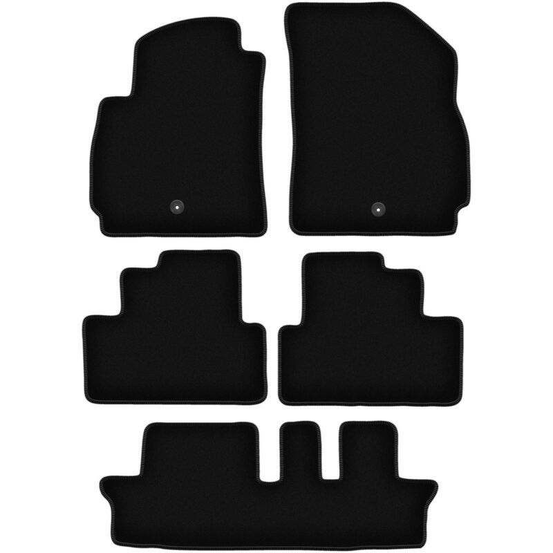 foto del prodotto tappetini basic in velluto nero per chevrolet orlando i 7 persone 2011 2015 