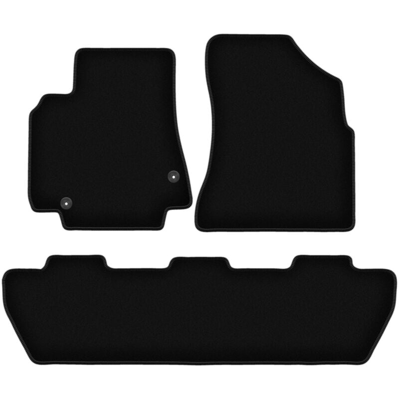 foto del prodotto tappetini basic in velluto nero per citroen berlingo ii kombivan, multispace, 5 posti 2008 2018 