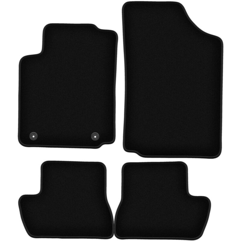 foto del prodotto tappetini basic in velluto nero per citroen c2 hatchback 2003 2009 