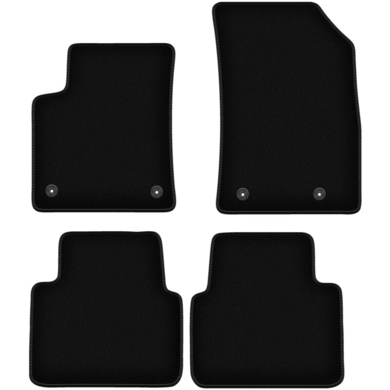 foto del prodotto tappetini basic in velluto nero per citroen c3 aircross ii crossover 2017 