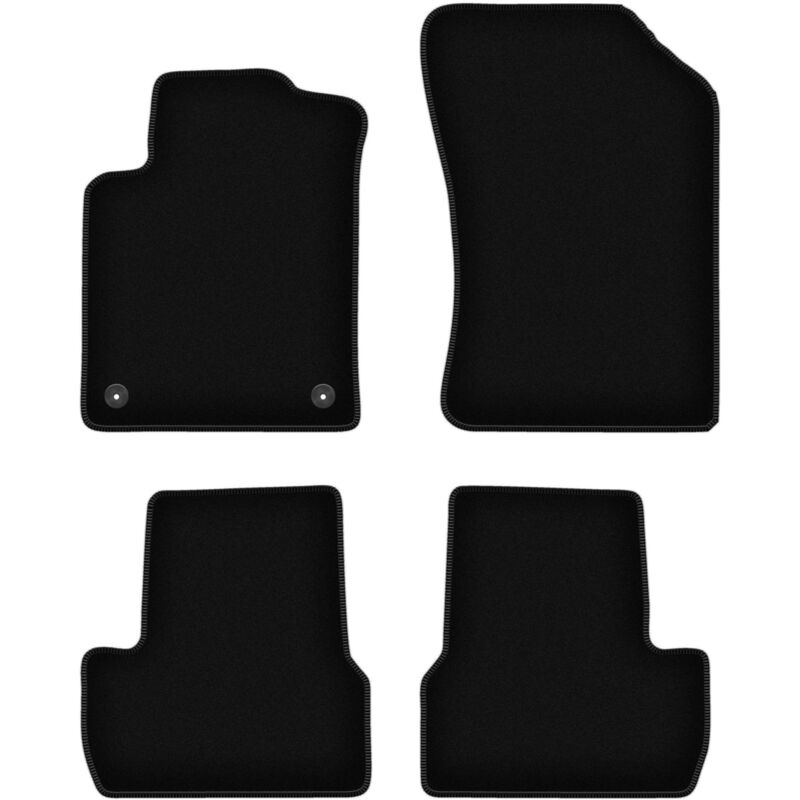 foto del prodotto tappetini basic in velluto nero per citroen c3 ii hatchback 2009 2016 