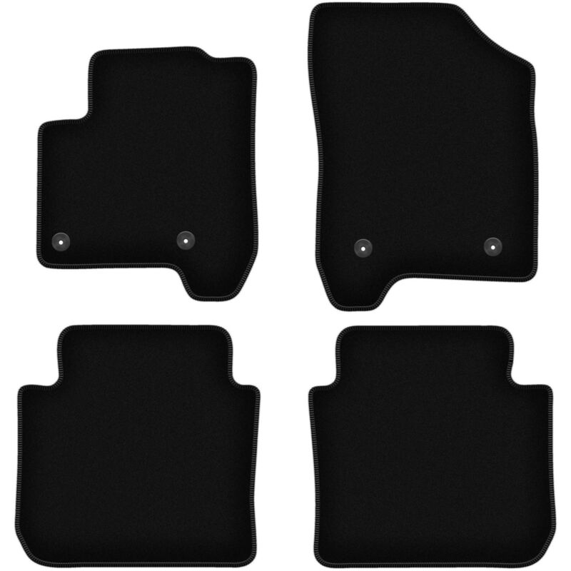 foto del prodotto tappetini basic in velluto nero per citroen c3 picasso minivan 2008 2017 