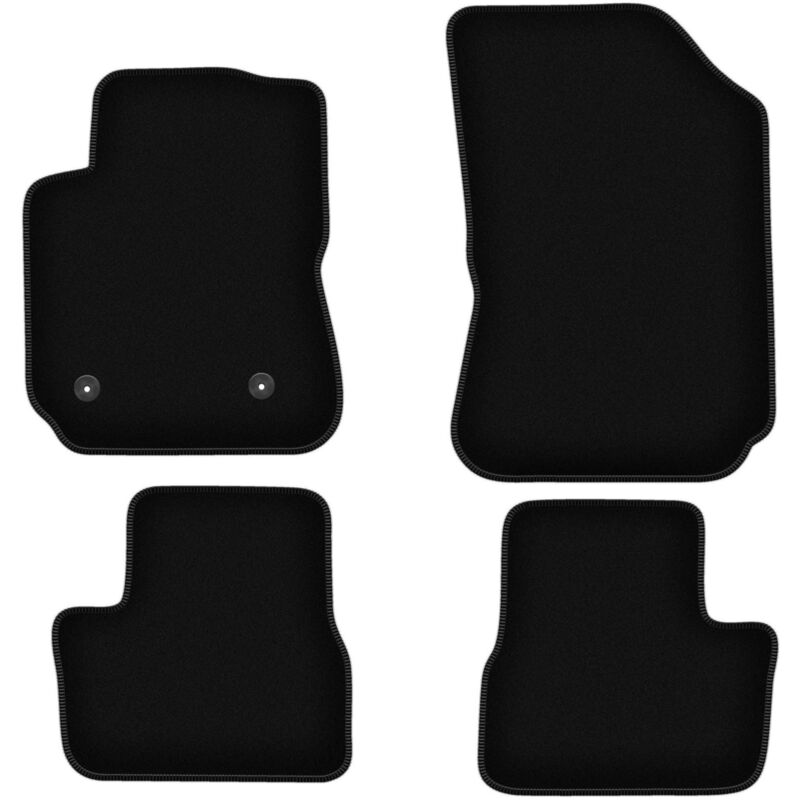 foto del prodotto tappetini basic in velluto nero per citroen c4 cactus crossover 2014 2018 