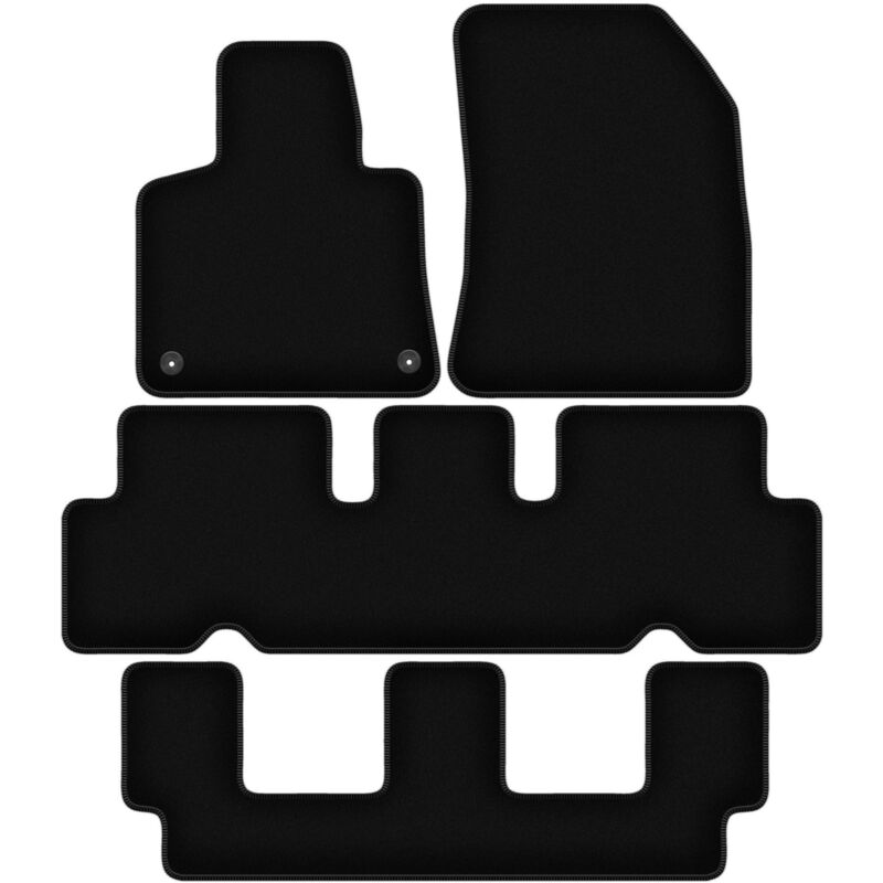 foto del prodotto tappetini basic in velluto nero per citroen c4 grand spacetourer 7 posti 2013 2021 